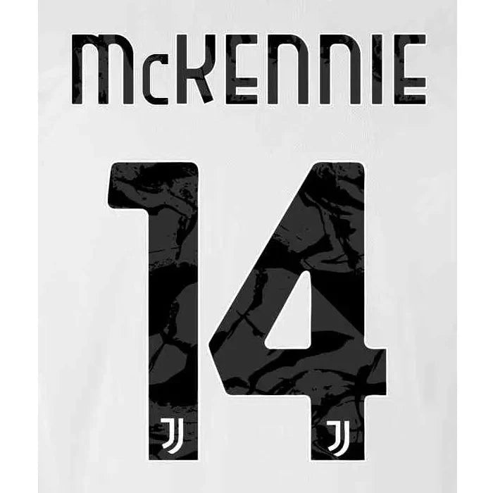 Juventus 2020/22 Home McKennie #14 Jersey Name Set 1
