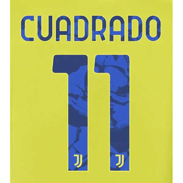 Juventus 2021/22 Third Cuardado #11 Jersey Name Set 1