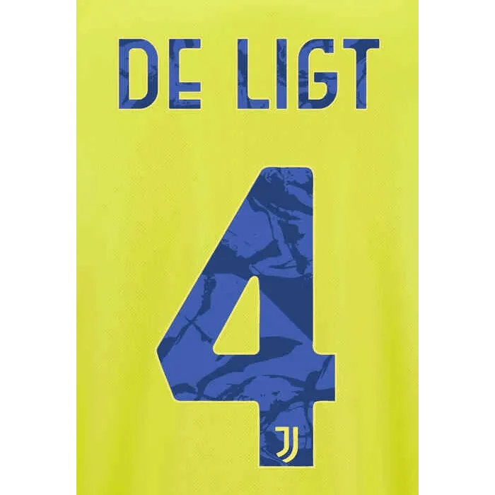Juventus 2021/22 Third De Ligt #4 Jersey Name Set 1
