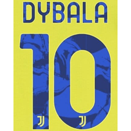 Juventus 2021/22 Third Dybala #10 Jersey Name Set 1