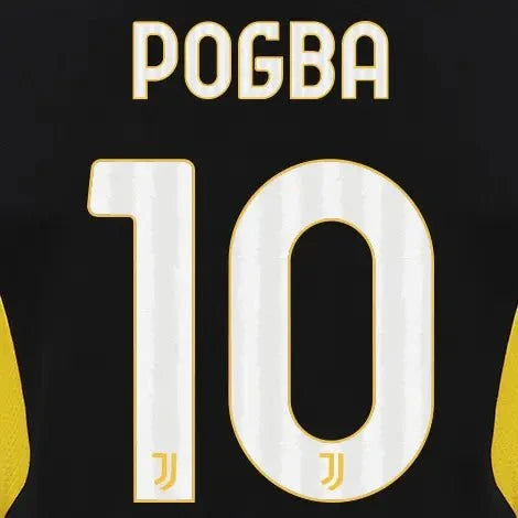 Juventus 2023/24 Away Pogba #10 Youth Jersey Name Set 1
