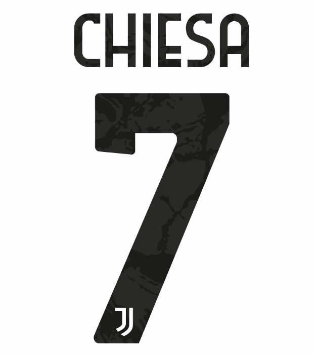 Juventus 2024/25 Home/Away CHIESA #7 Official Jersey Name Set 1