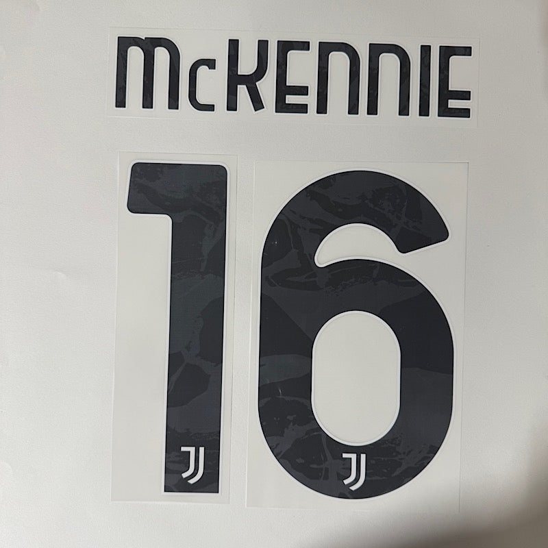 Juventus 2024/25 Home/Away MCKENNIE #16 Official Name Set 1