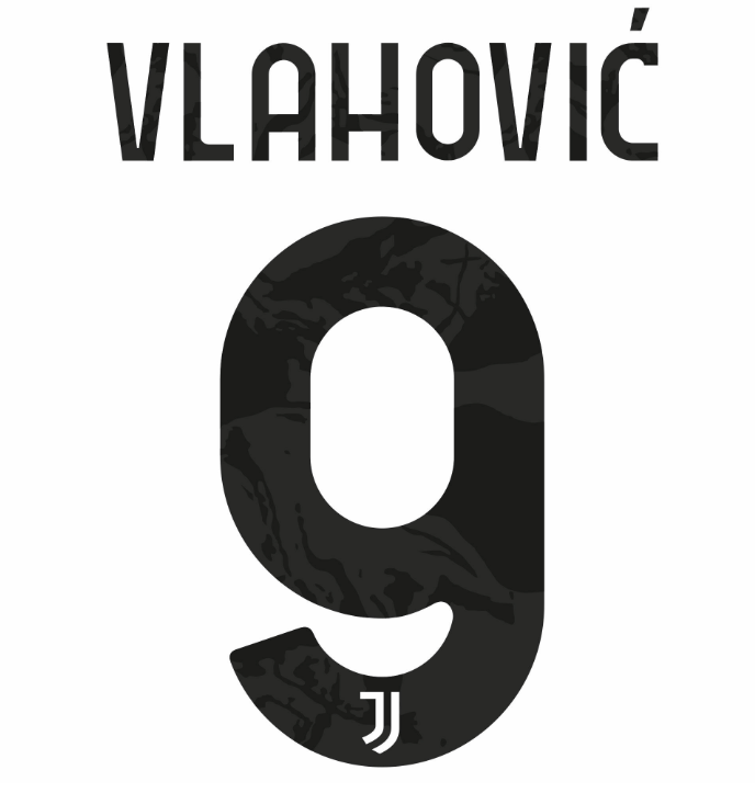 Juventus 2024/25 Home/Away VLAHOVIC #9 Official Jersey Name Set 1