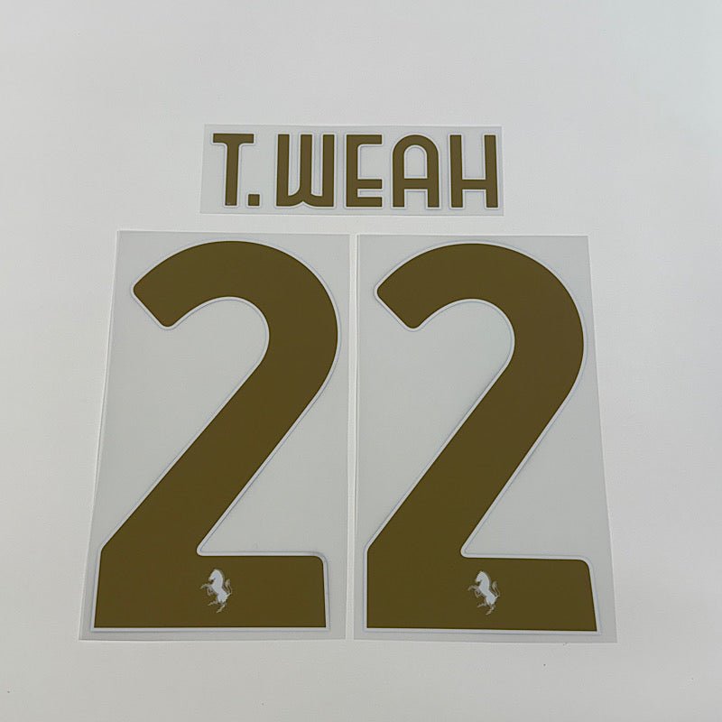 Juventus 2024/25 Third T. Weah #22 Official Jersey Name Set 1
