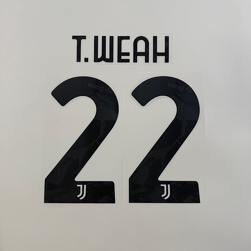Juventus 2025/26 Home T. WEAH #22 Official Jersey Name Set 1