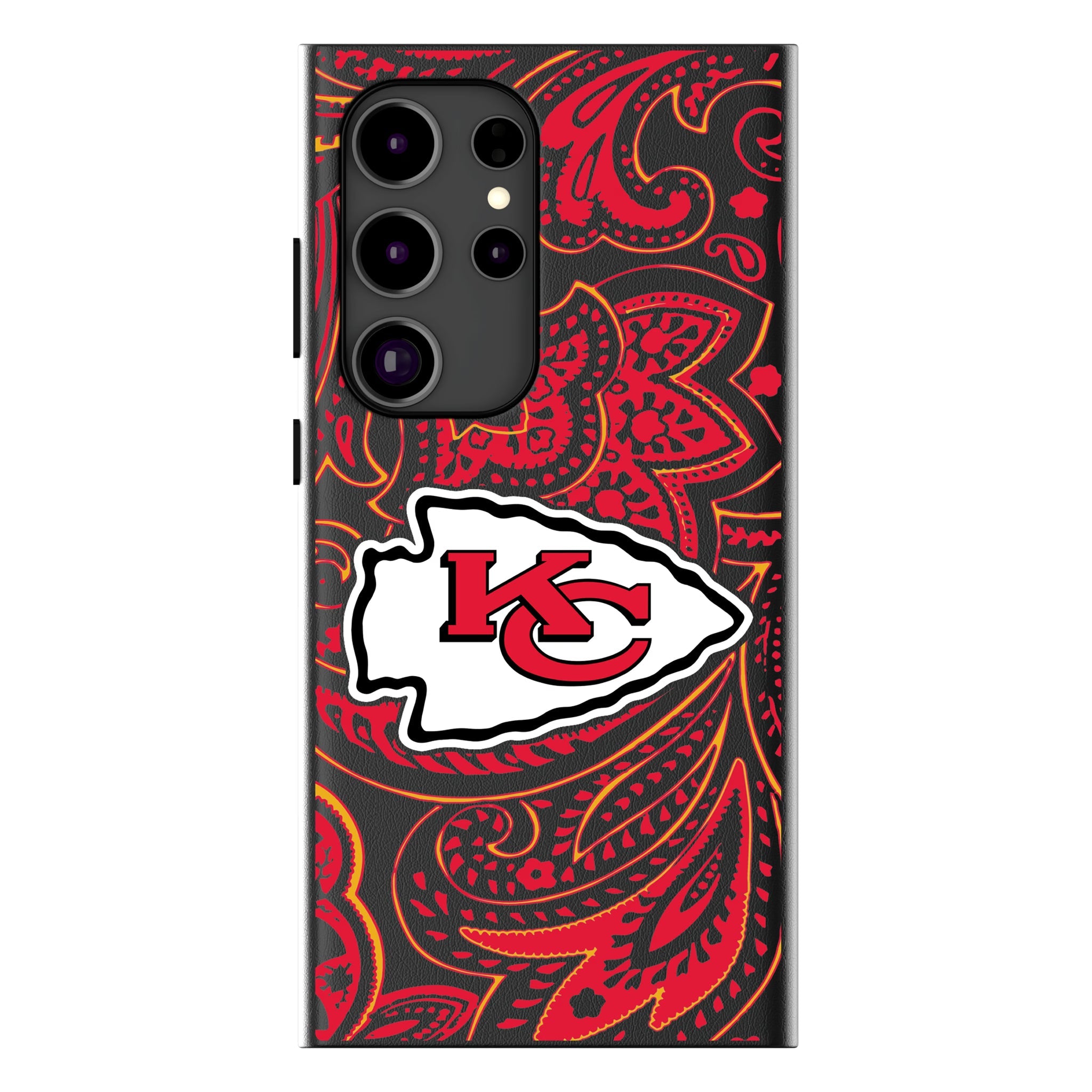 Kansas City Chiefs Paisley MagSafe Compatible Phone Case for Samsung Galaxy 17