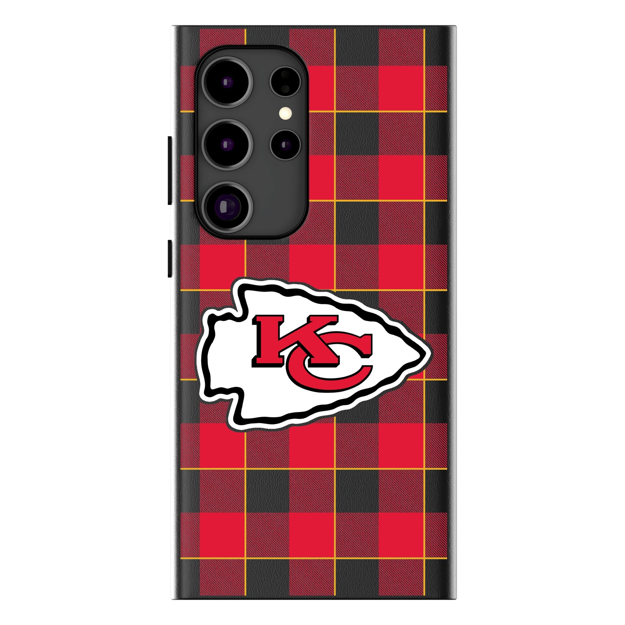 Kansas City Chiefs Plaid MagSafe Compatible Phone Case for Samsung Galaxy 12