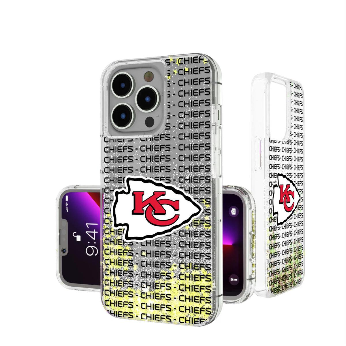 Kansas City Chiefs Text Backdrop Glitter Phone Case 12