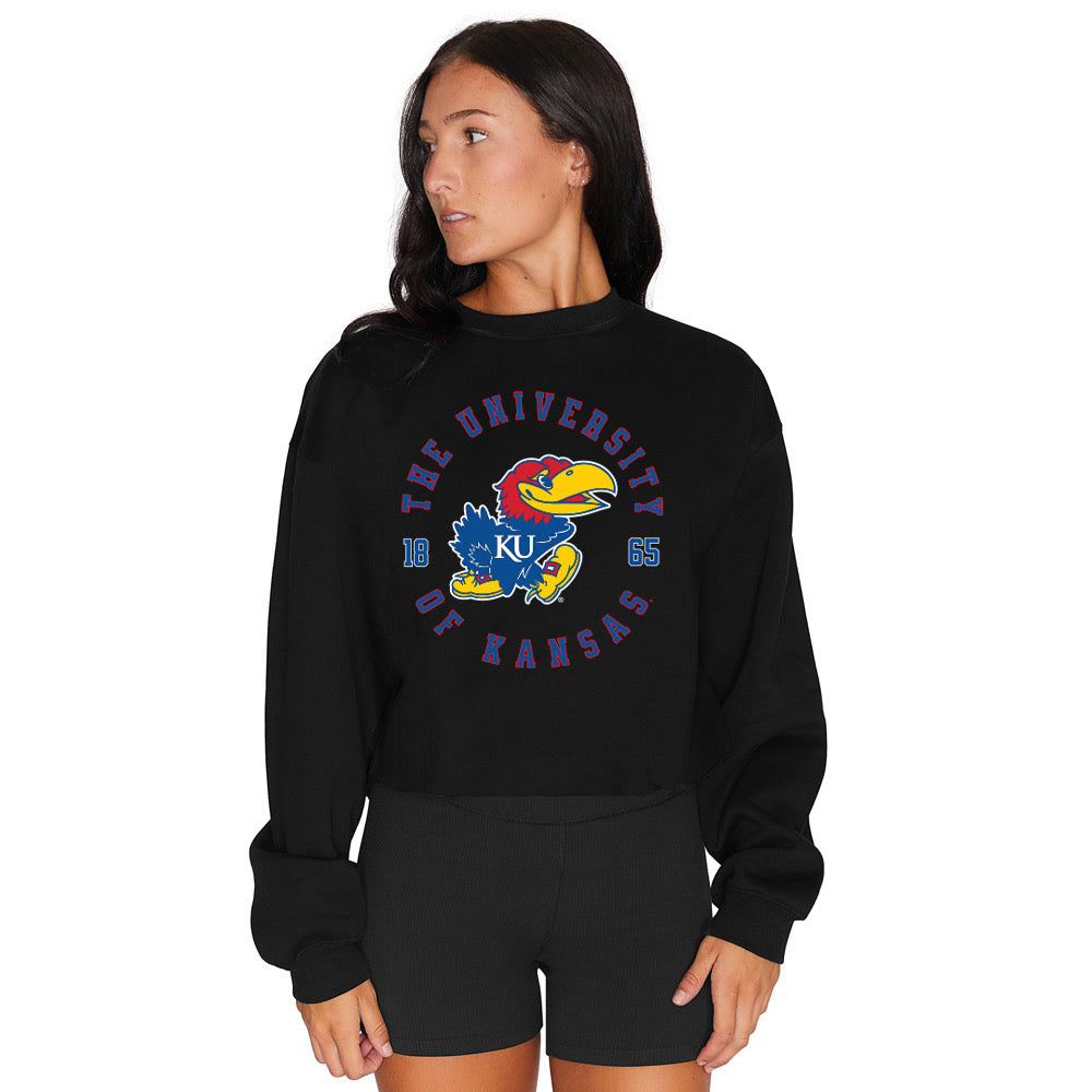 Kansas Jayhawks Black Crewneck 3