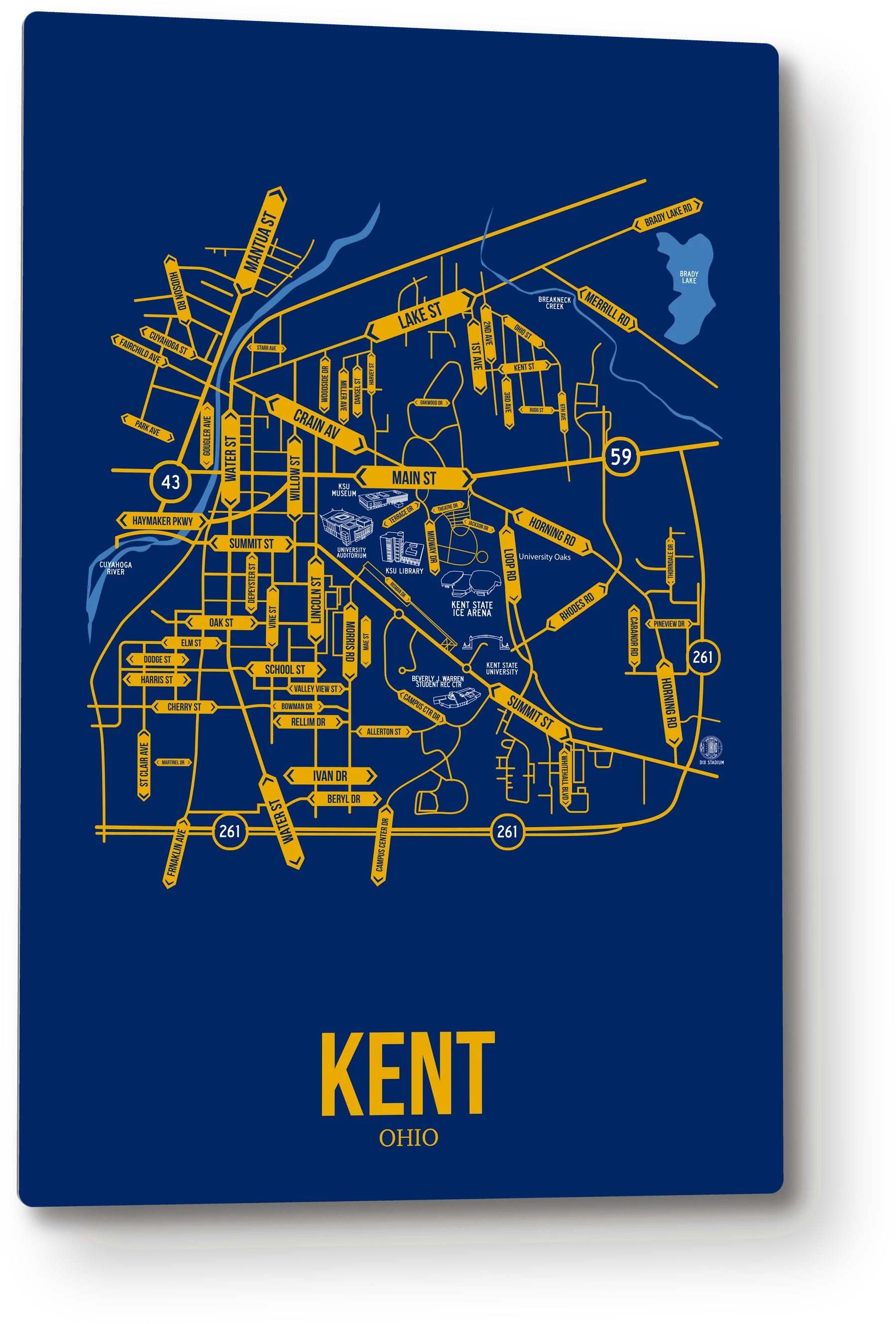 Kent, Ohio street map 1