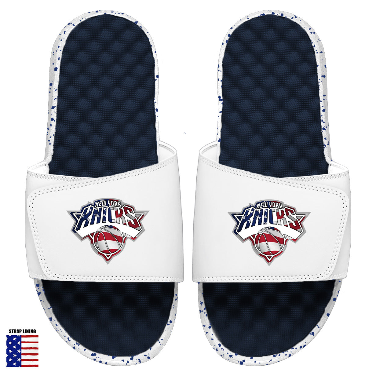 New York Knicks Navy Americana Slides 3