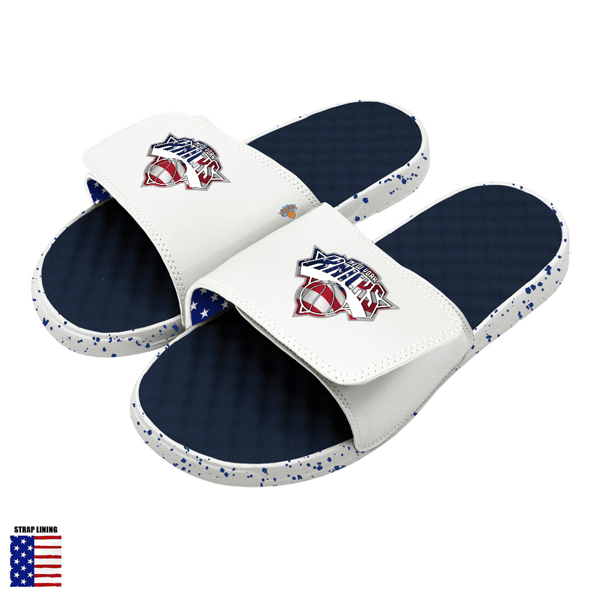 New York Knicks Navy Americana Slides 2