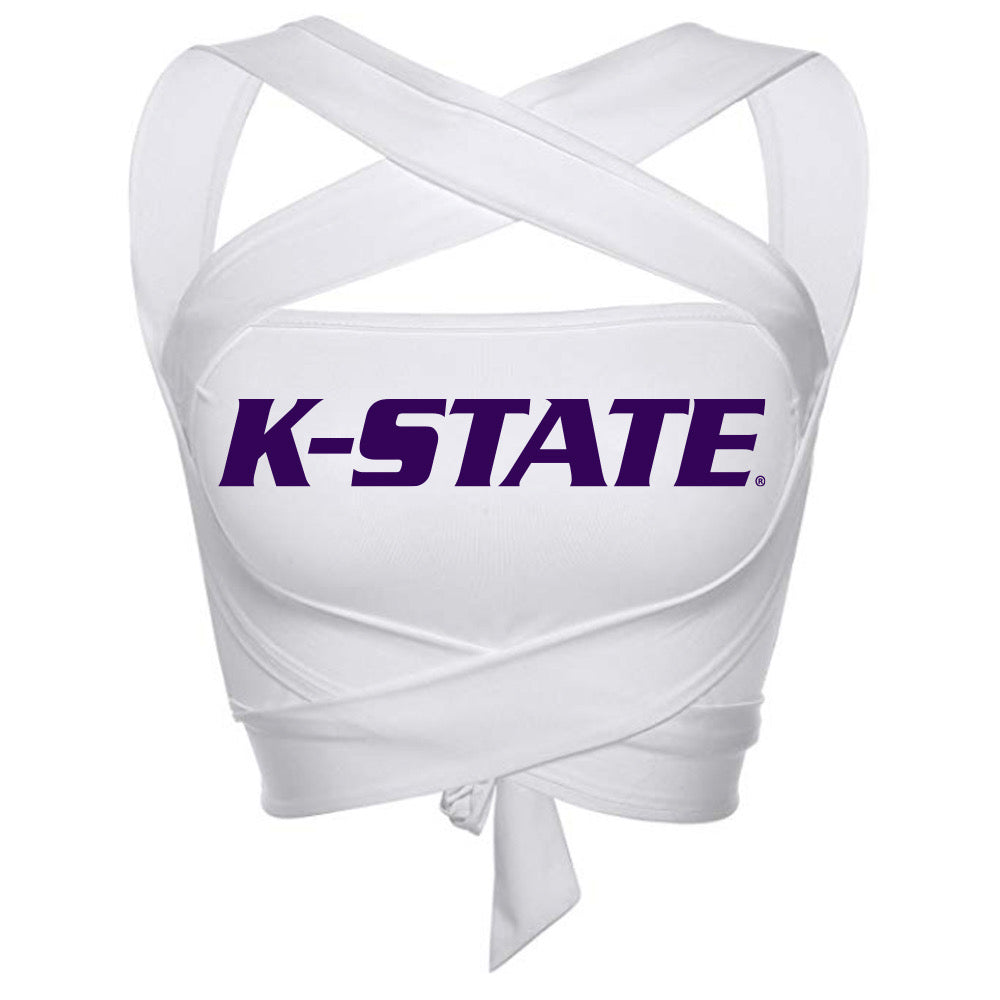 Kansas State White Multi Way Bandeau Top | lojobands 4