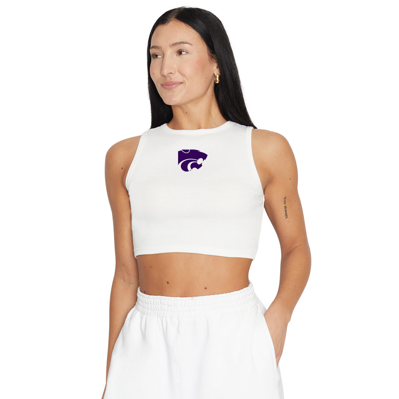 Kansas State Touchdown Ribbed Tank | lojobands 3
