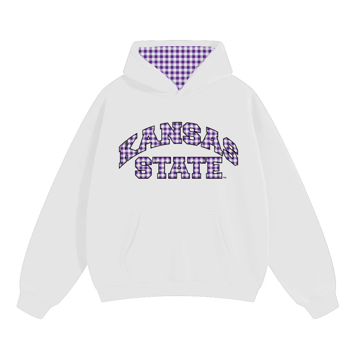 Kansas State Gingham Hoodie | lojobands