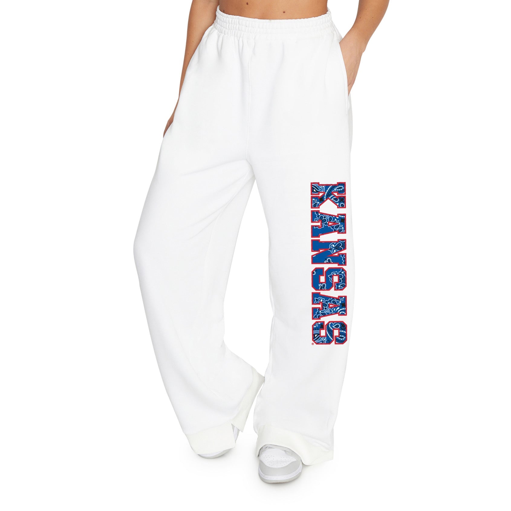 Kansas Jayhawks Bandana Flare Sweatpants | lojobands 2