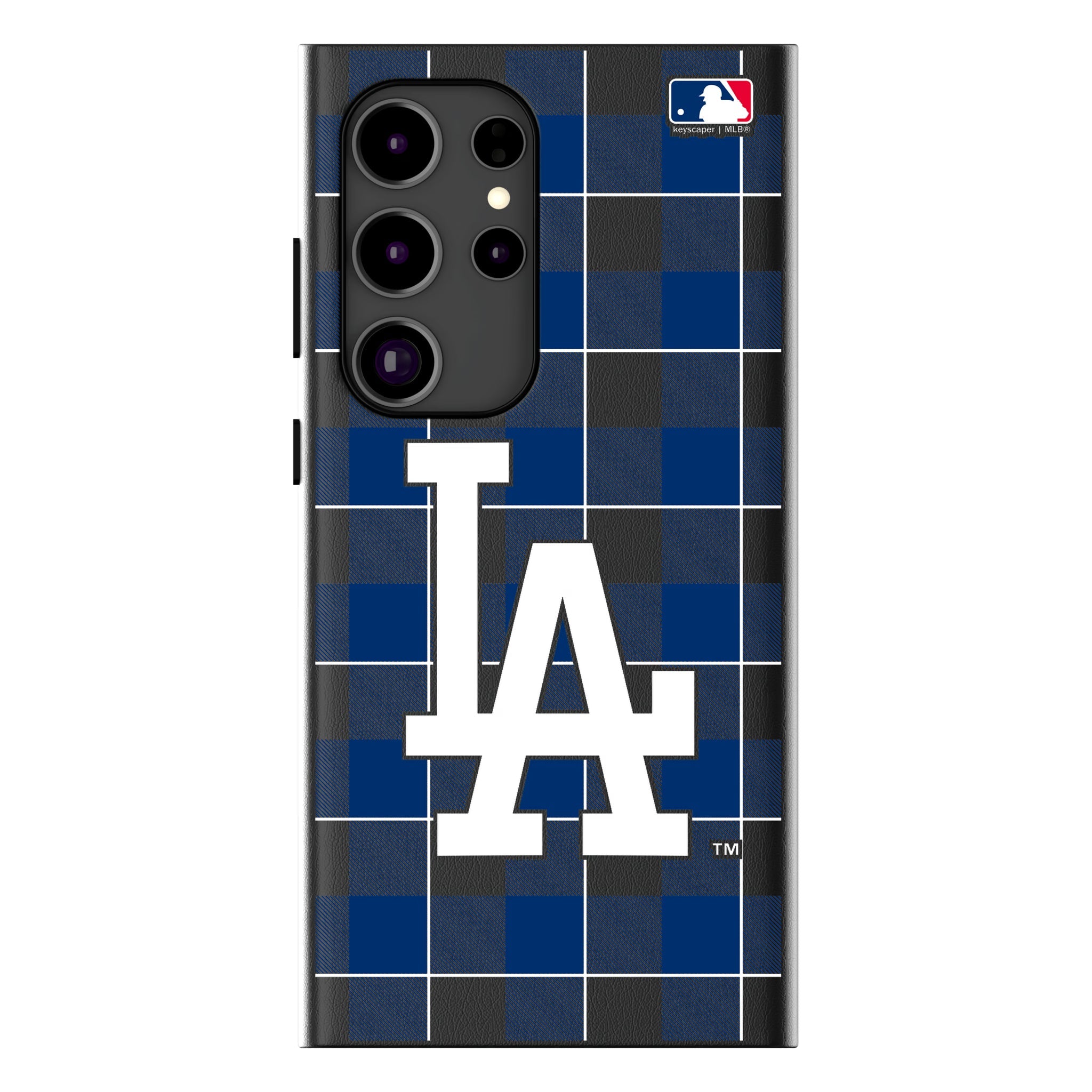 LA Dodgers Plaid MagSafe Compatible Phone Case for Samsung Galaxy 16