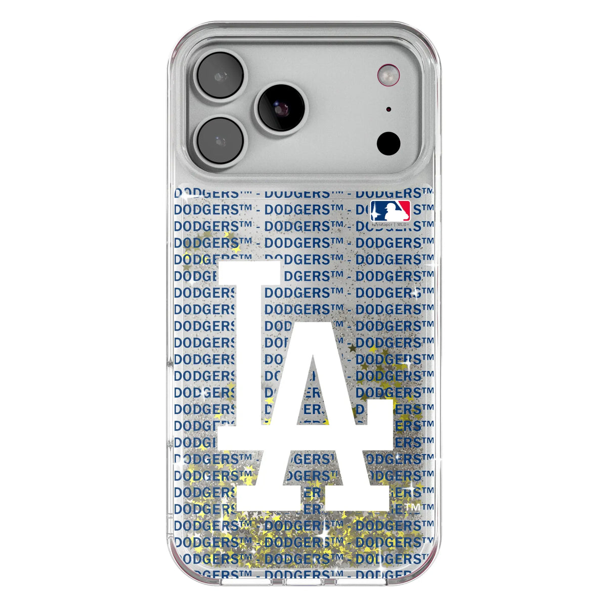 LA Dodgers Text Backdrop Glitter Phone Case for Apple iPhone 19