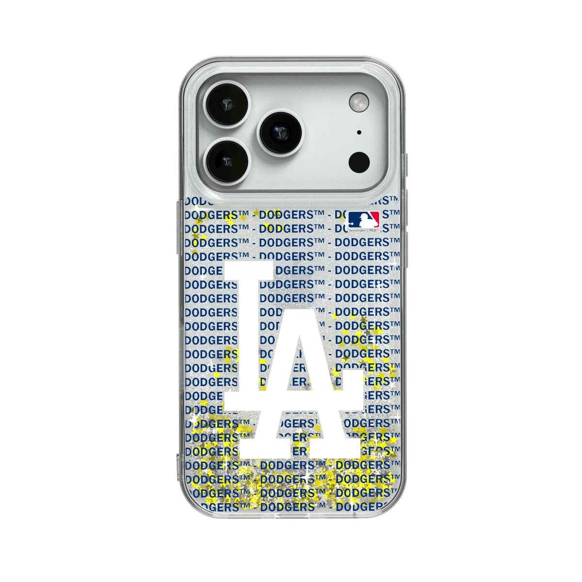 LA Dodgers Text Backdrop Glitter Phone Case for Apple iPhone 18