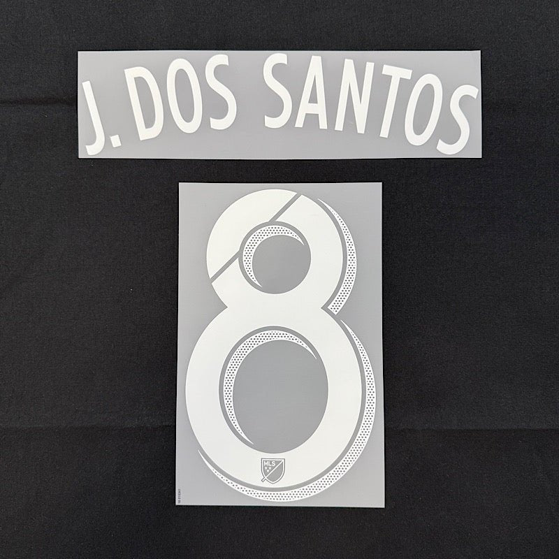 LA Galaxy 2015/19 Away  J. Dos Santos #8 Jersey Name Set 1