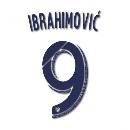 LA Galaxy 2015/19 Home Ibrahimovic #9 Youth Jersey Name Set 1
