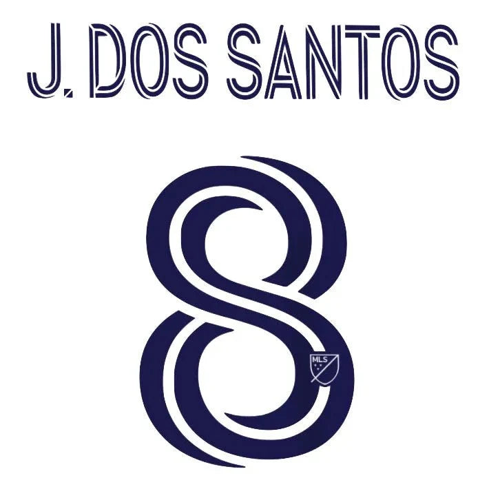 LA Galaxy 2015/19 Home J. Dos Santos #8 Jersey Name Set 1