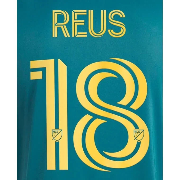LA Galaxy 2024- Away REUS #18 Youth Official Name Set 1