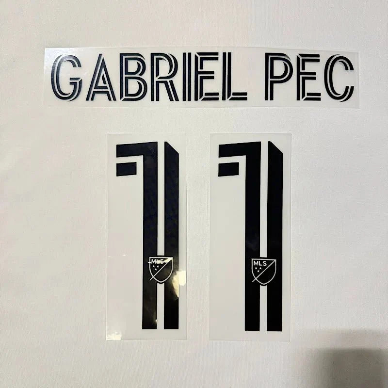 LA Galaxy 2024- Home Gabriel Pec #11 YOUTH Official Name Set 1