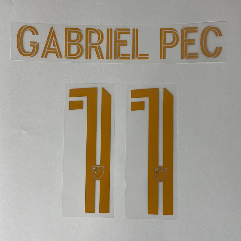 LA Galaxy 2025- Away GABRIEL PEC #11 Official Name Set 1