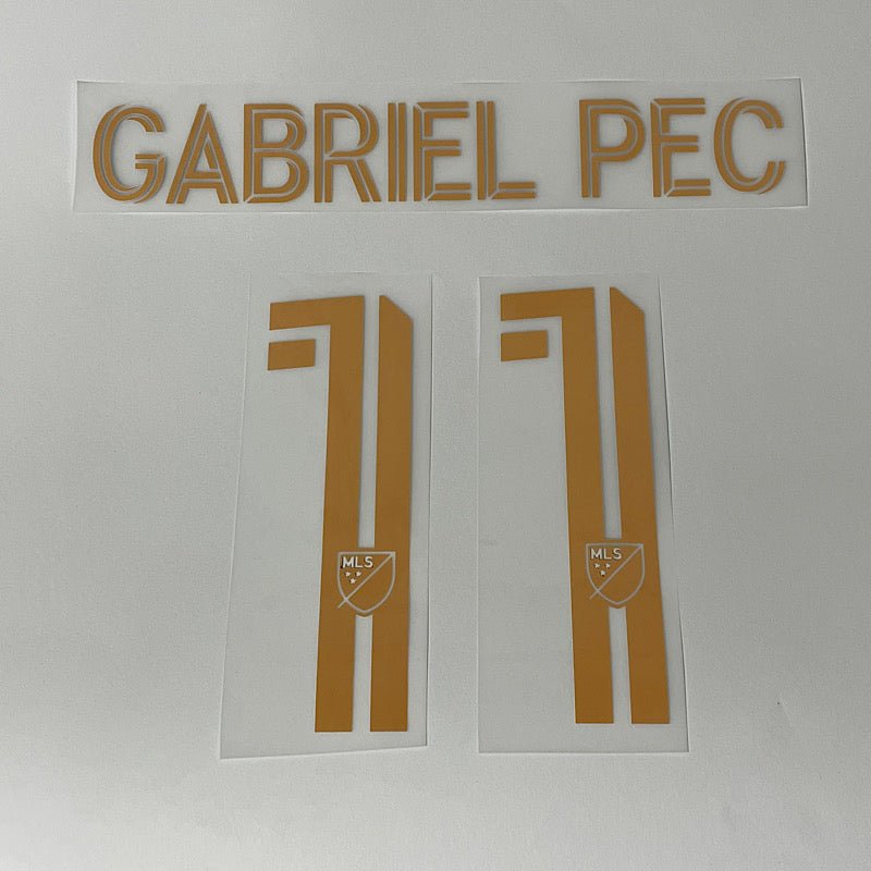 LA Galaxy 2025- Away Gabriel Pec #11 Youth Jersey Name Set 1