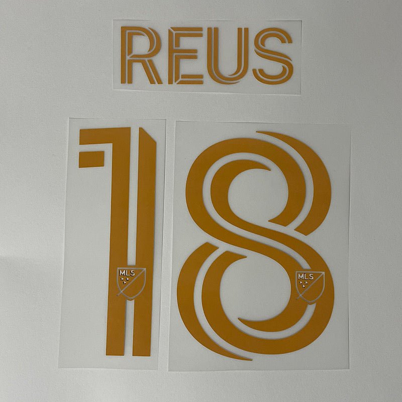 LA Galaxy 2025- Away REUS #18 Youth Jersey Name Set 1