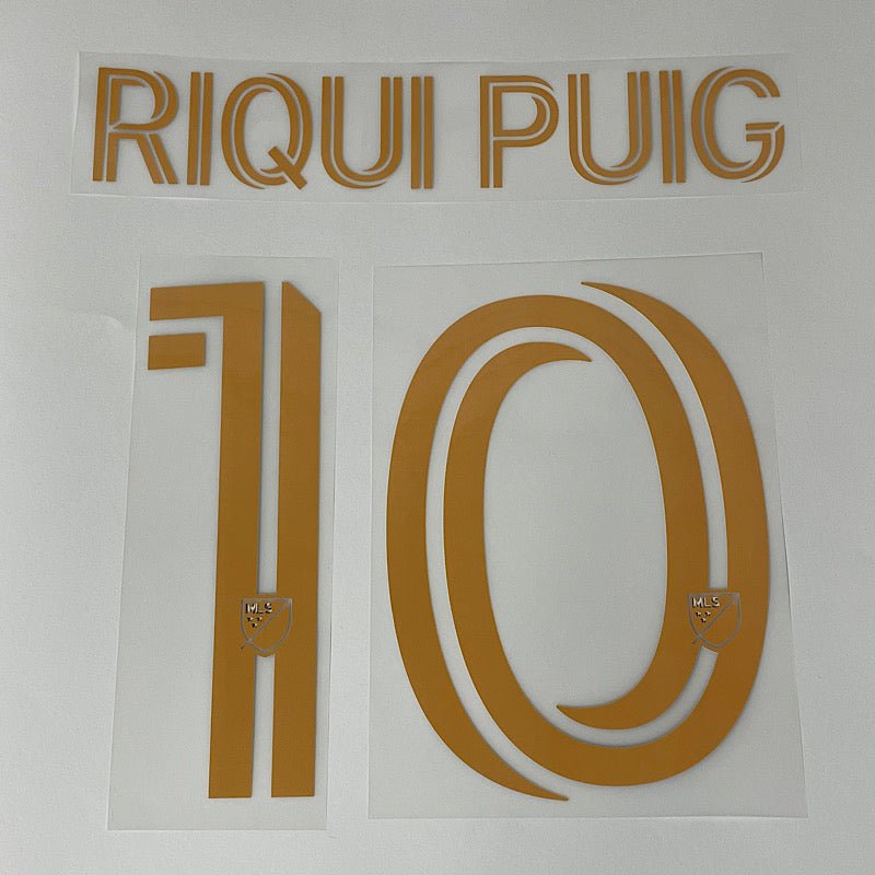 LA Galaxy 2025- Away RIQUI PUIG #10 Jersey Name Set 1