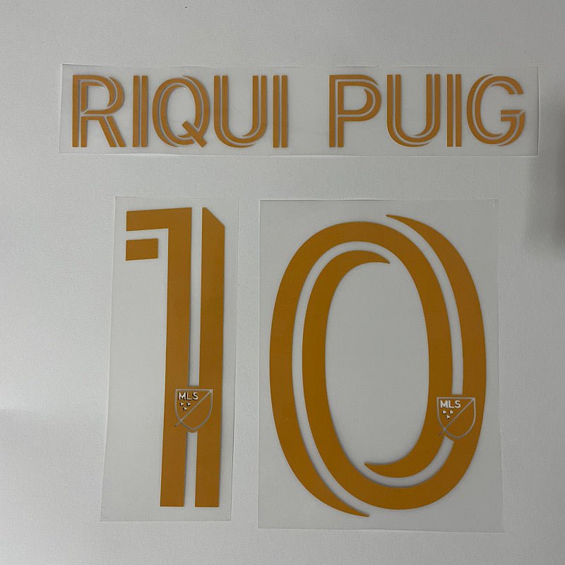 LA Galaxy 2025- Away RIQUI PUIG #10 Youth Jersey Name Set 1