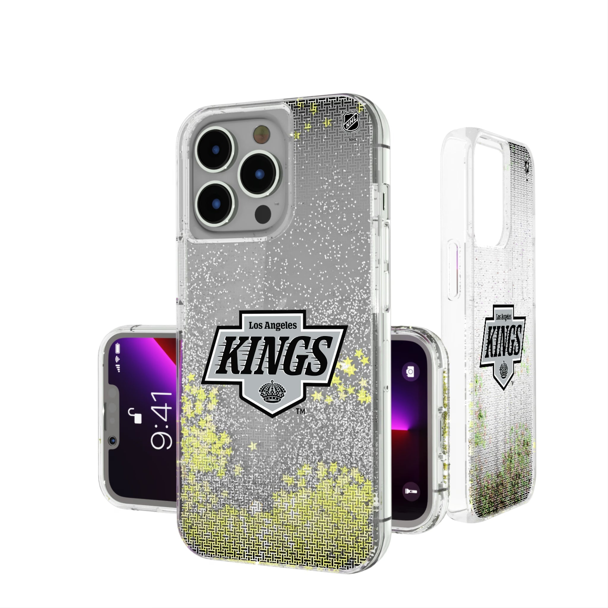 LA Kings Linen Glitter Phone Case 16