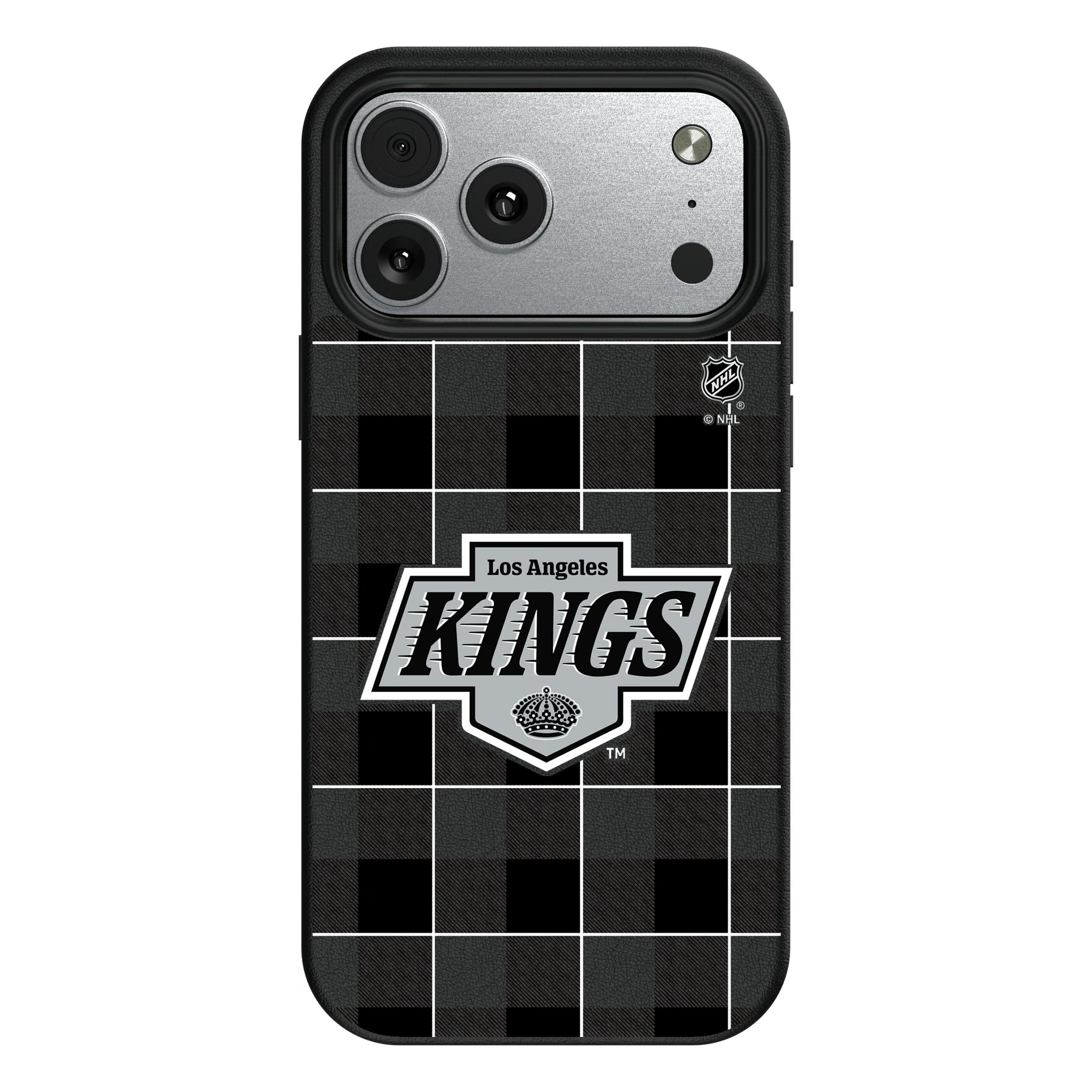 LA Kings Plaid MagSafe Compatible Phone Case for Apple iPhone 10