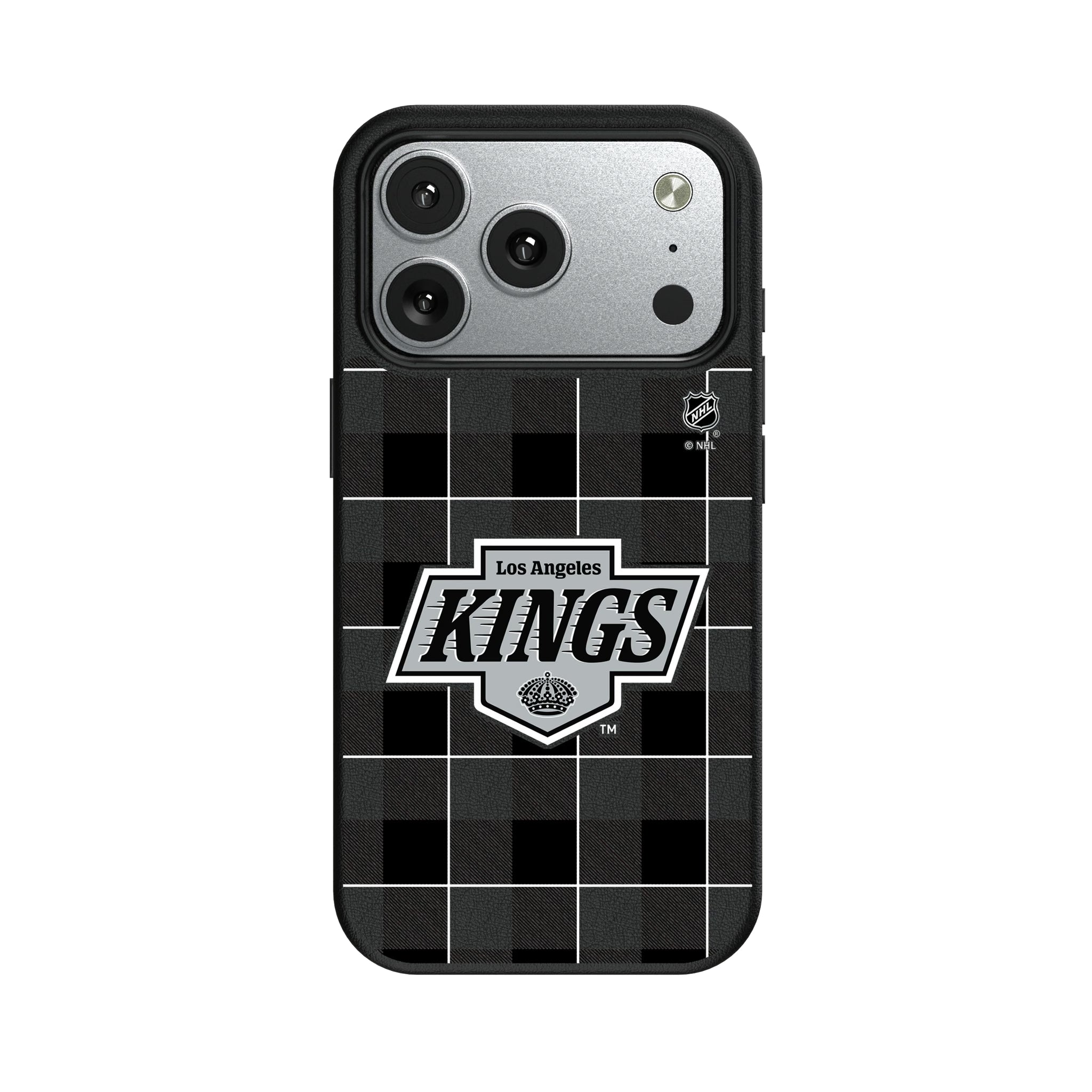 LA Kings Plaid MagSafe Compatible Phone Case for Apple iPhone 9