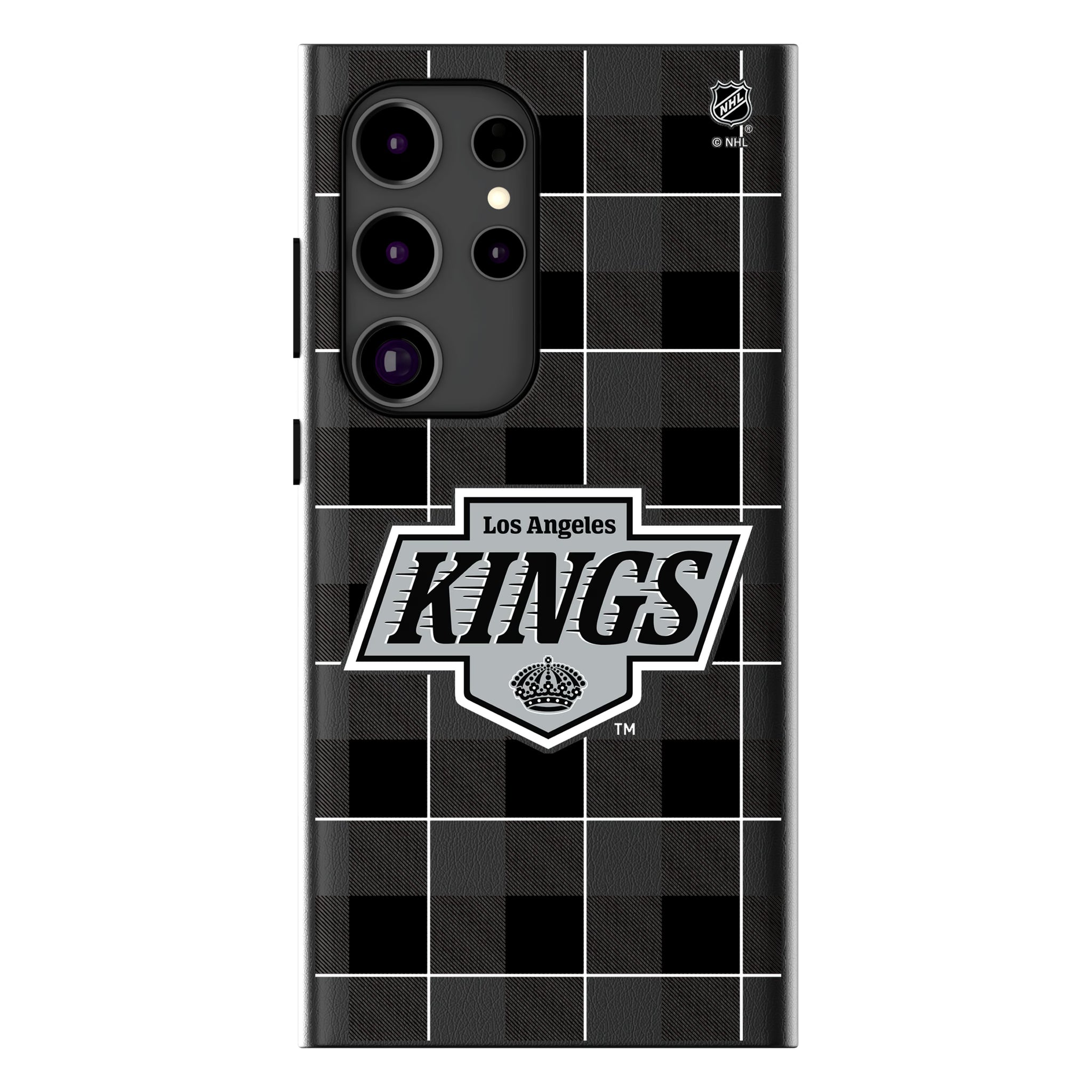LA Kings Plaid MagSafe Compatible Phone Case for Samsung Galaxy 14