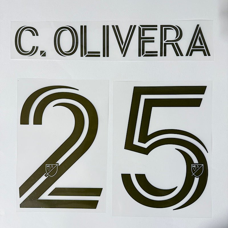 LAFC Away 2025- C. OLIVERA #25 Official Name Set 1