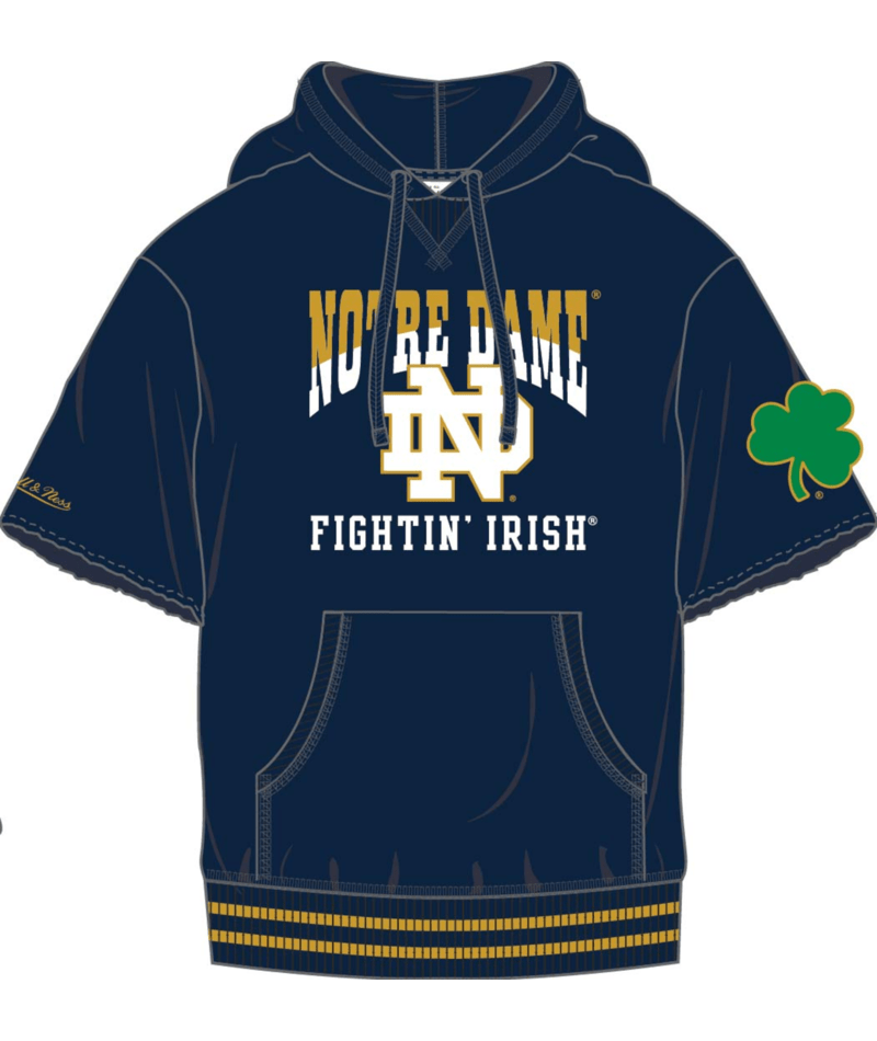 Notre Dame - NBA Pre-Game Short Sleeve Hoodie 1