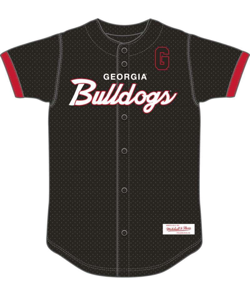 Georgia Bulldogs - NCAA Mesh Button From Top Jersey 1