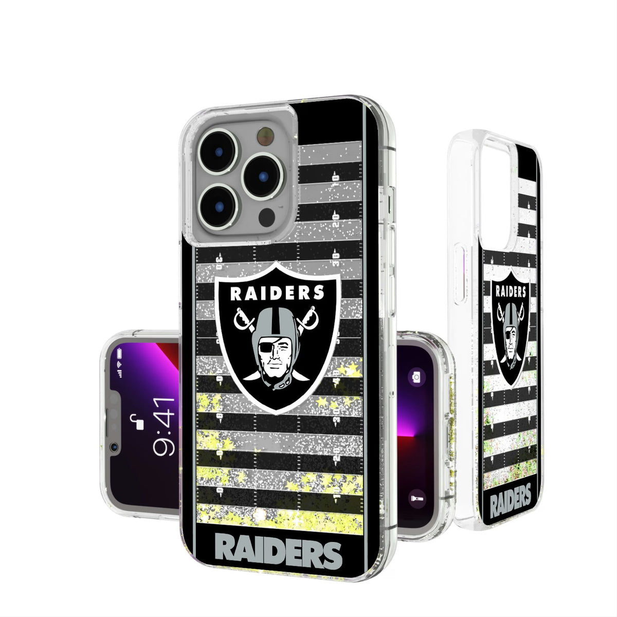 Las Vegas Raiders Field Glitter Phone Case 7
