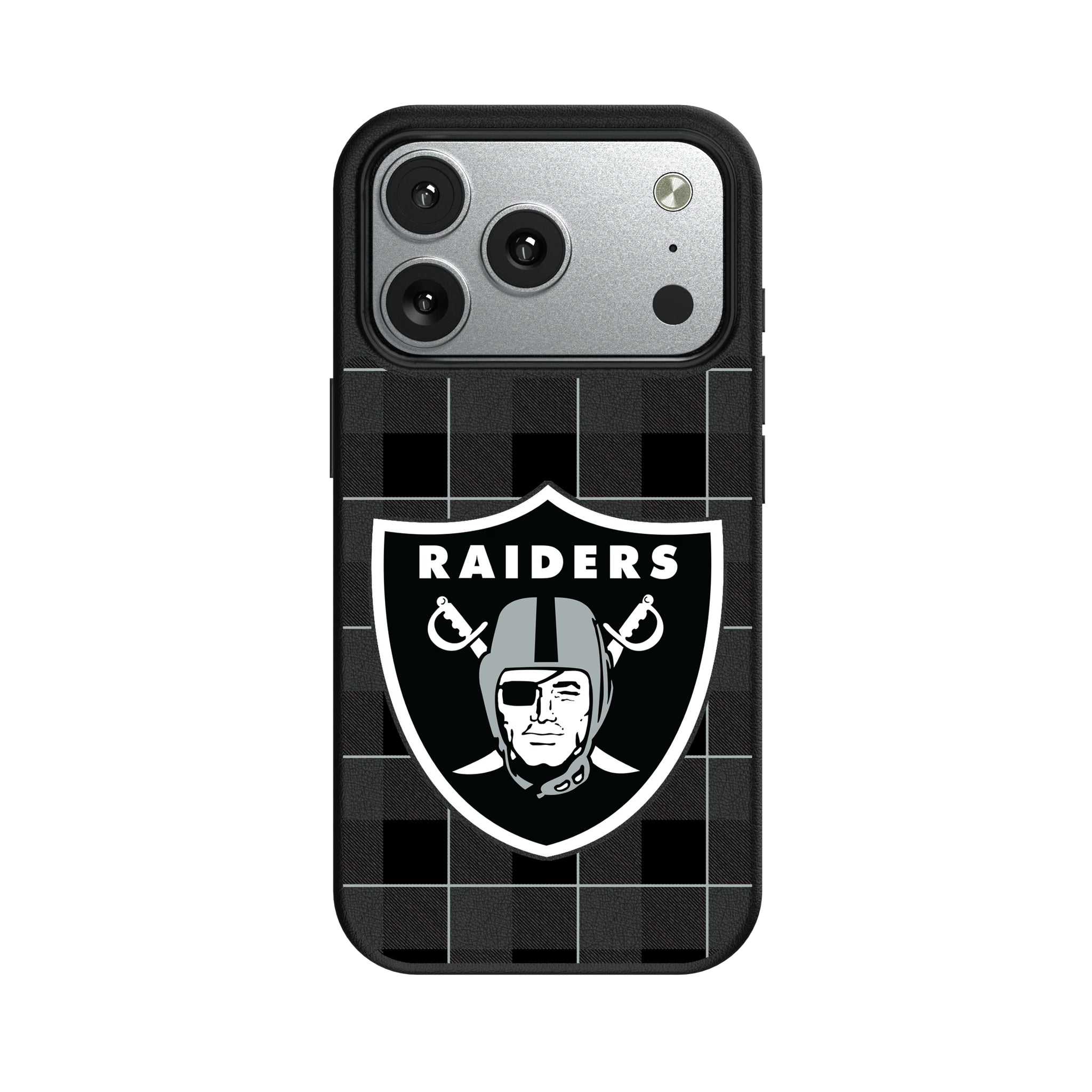Las Vegas Raiders Plaid MagSafe Compatible Phone Case for Apple iPhone 9