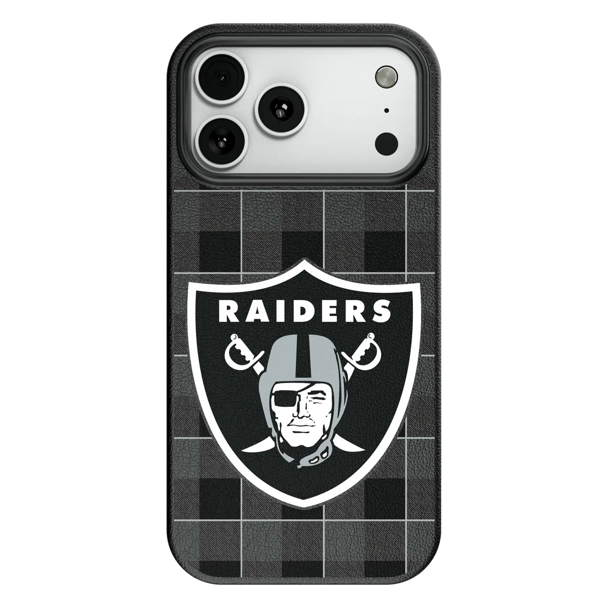 Las Vegas Raiders Plaid MagSafe Compatible Phone Case for Apple iPhone 12
