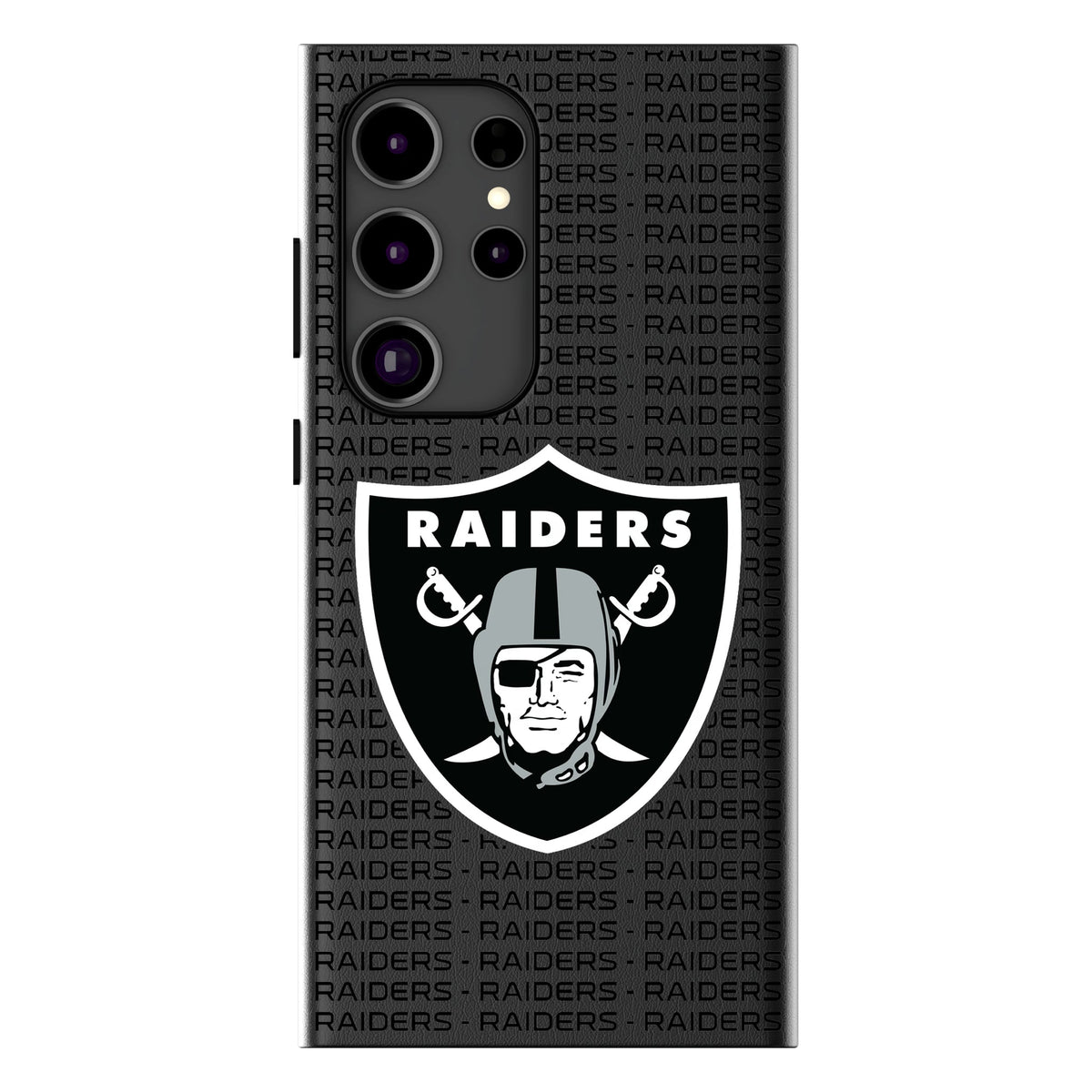 Las Vegas Raiders Text Backdrop MagSafe Compatible Phone Case for Samsung Galaxy 11