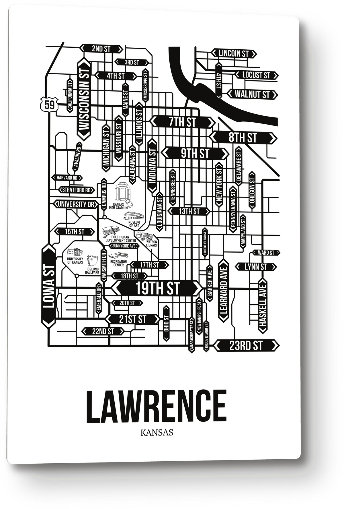 Lawrence, Kansas street map 8
