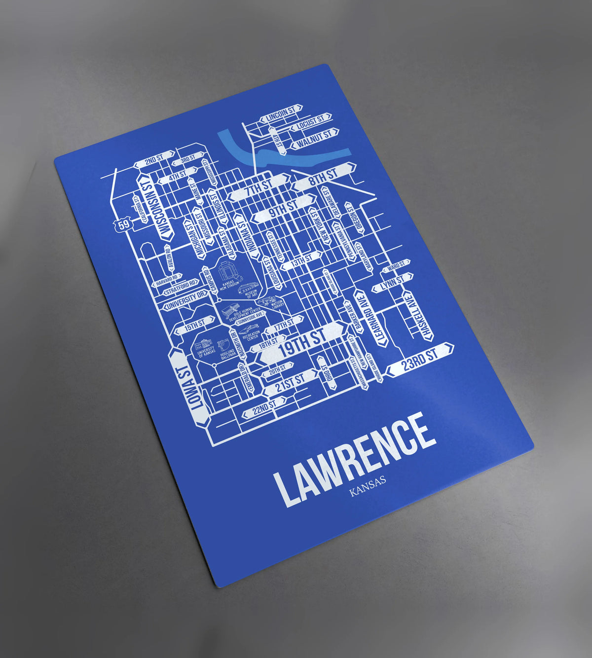 Lawrence, Kansas street map 2