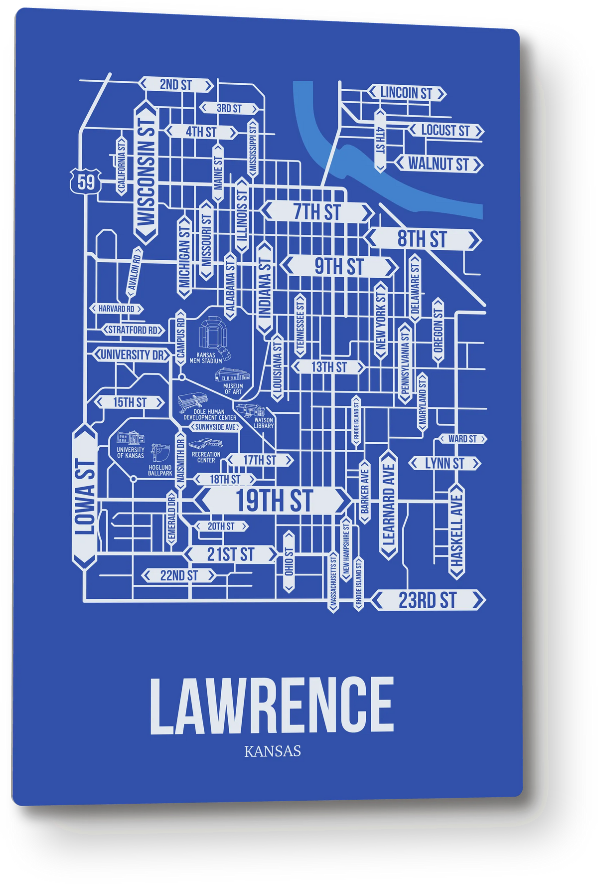 Lawrence, Kansas street map 1