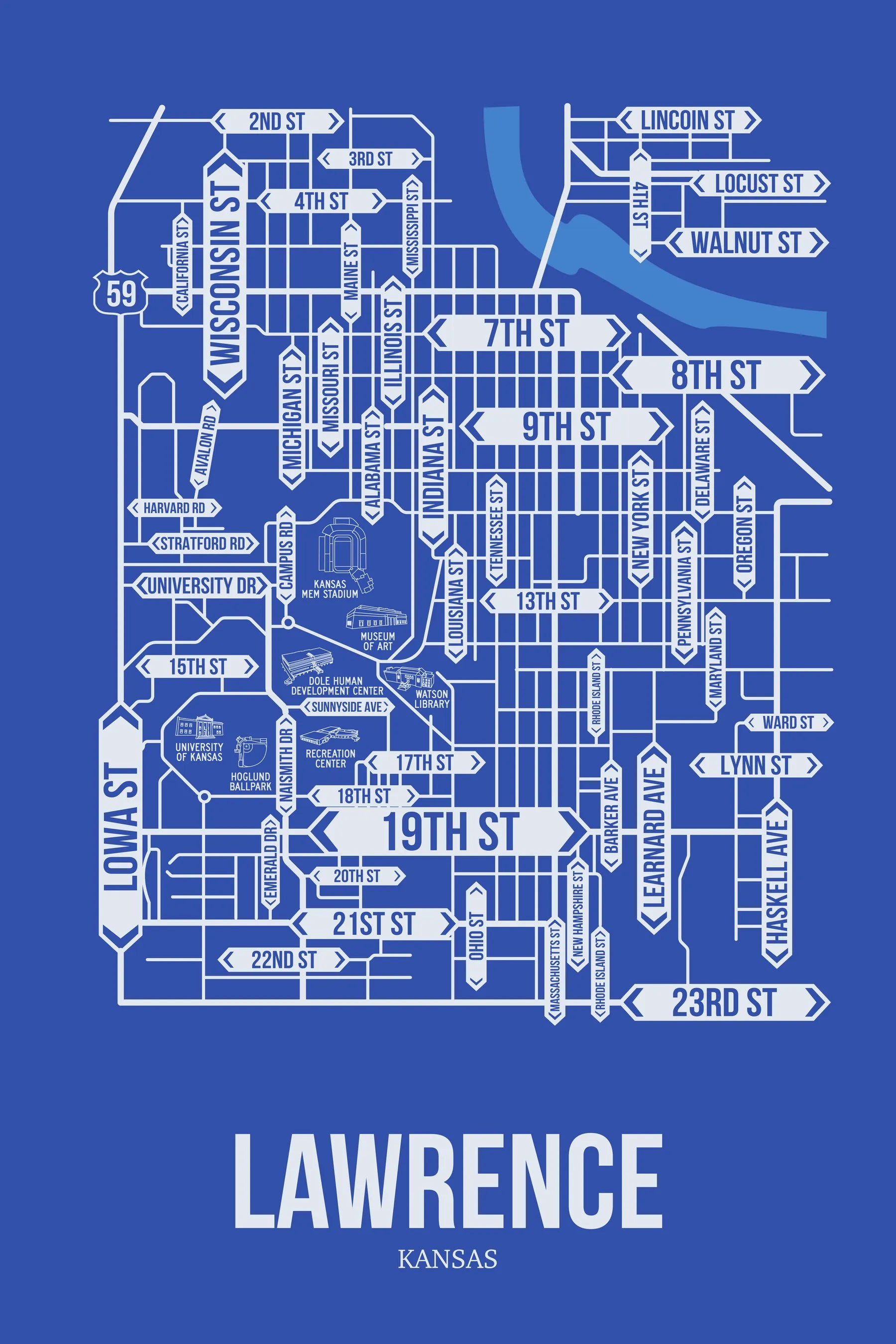 Lawrence, Kansas street map 7