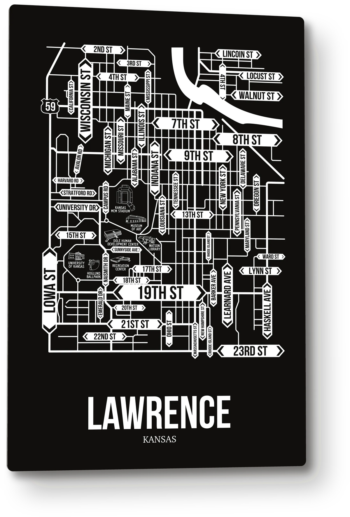 Lawrence, Kansas street map 9